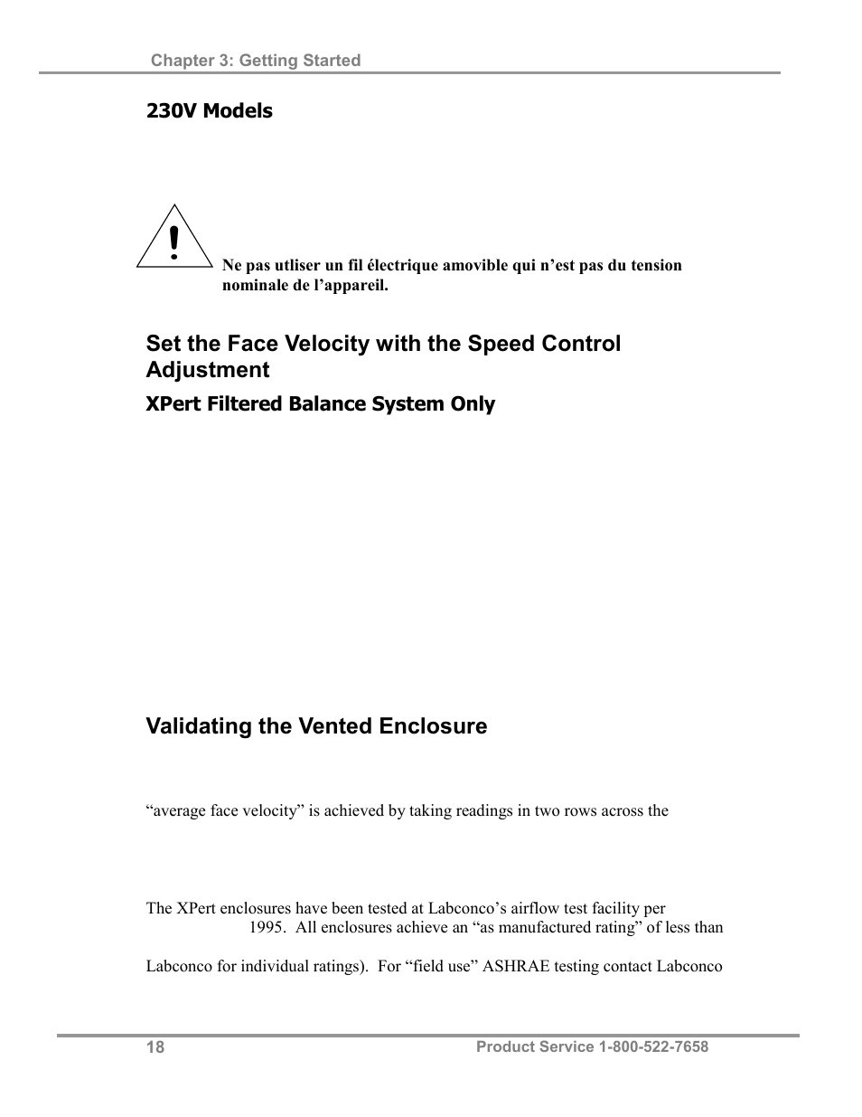 Labconco XPert Filtered Balance Stations 3962622 User Manual | Page 22 / 81