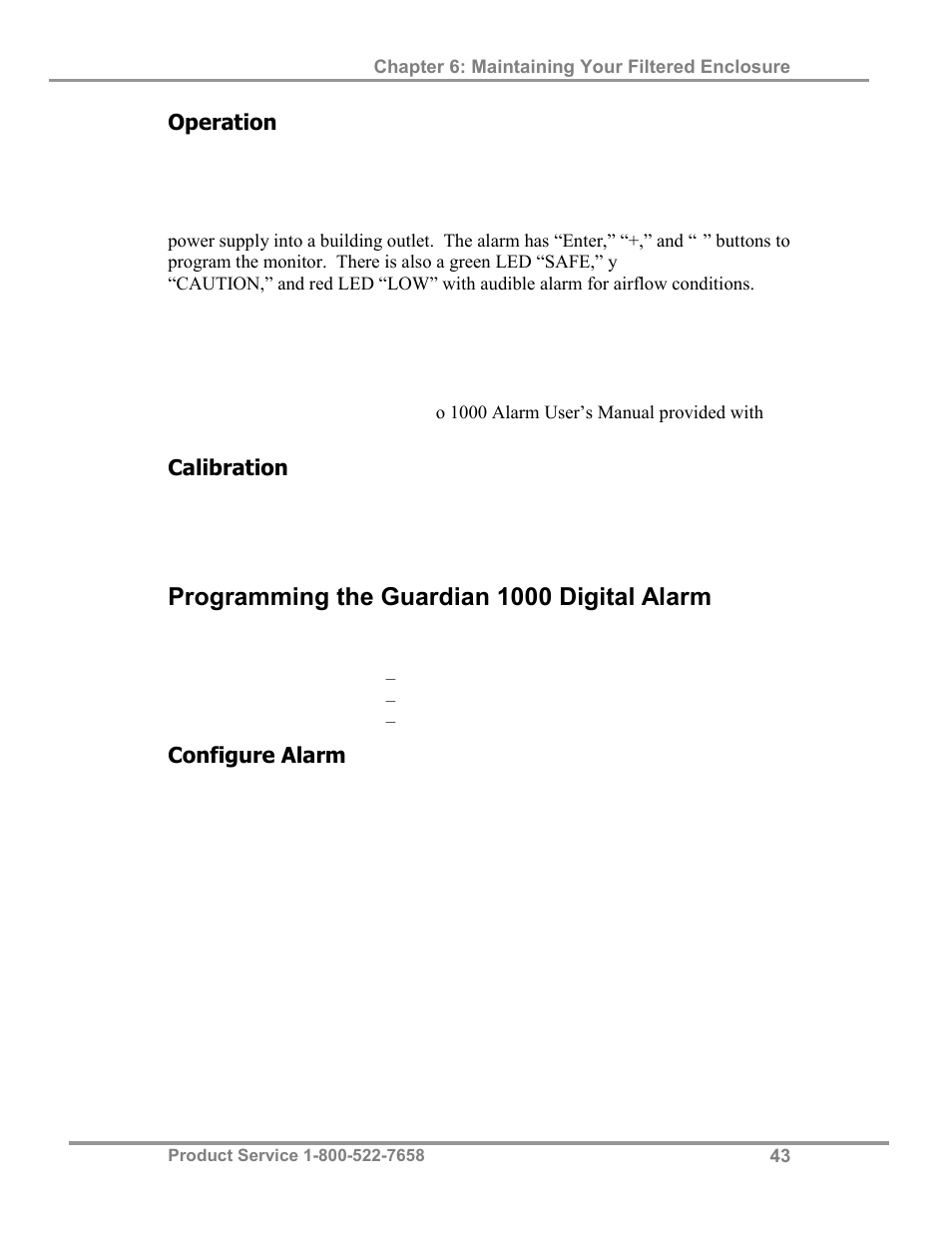 Programming the guardian 1000 digital alarm | Labconco XPert Filtered Balance Stations 3962622 User Manual | Page 47 / 81