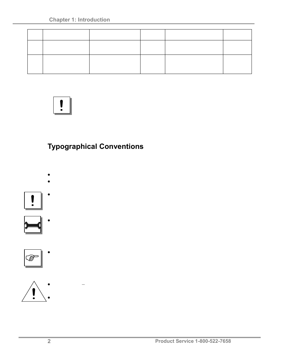 Typographical conventions | Labconco XPert Filtered Balance Stations 3962622 User Manual | Page 6 / 81