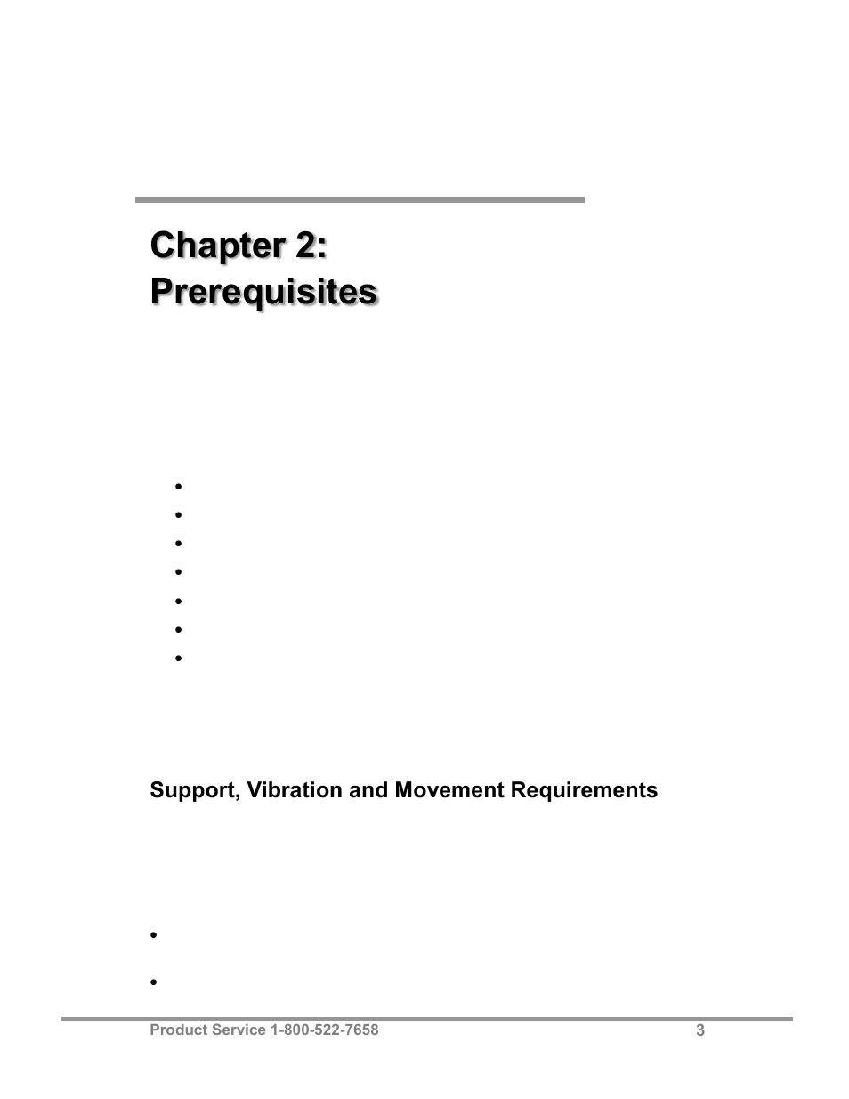 Chapter 2: prerequisites, Support, vibration and movement requirements | Labconco XPert Filtered Balance Stations 3962622 User Manual | Page 7 / 81