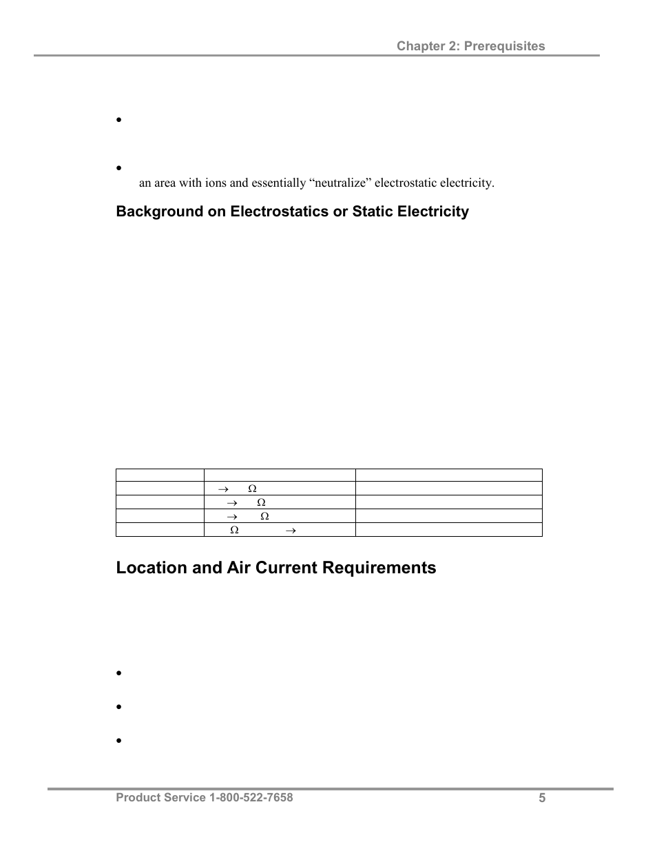 Location and air current requirements, Background on electrostatics or static electricity | Labconco XPert Filtered Balance Stations 3962622 User Manual | Page 9 / 81