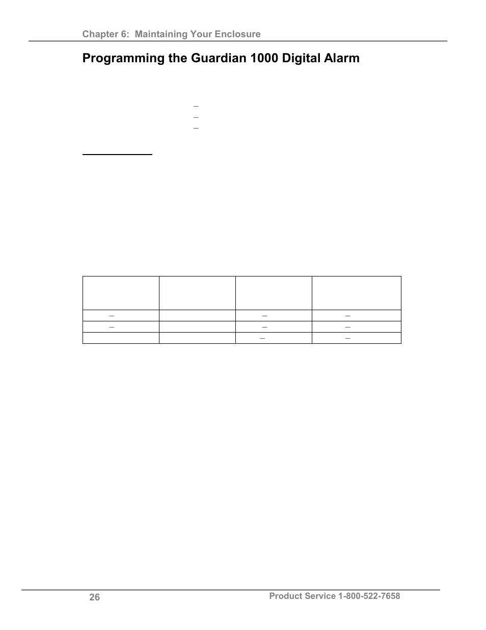 Programming the guardian 1000 digital alarm | Labconco Bulk Powder Stations 3962622 User Manual | Page 30 / 48