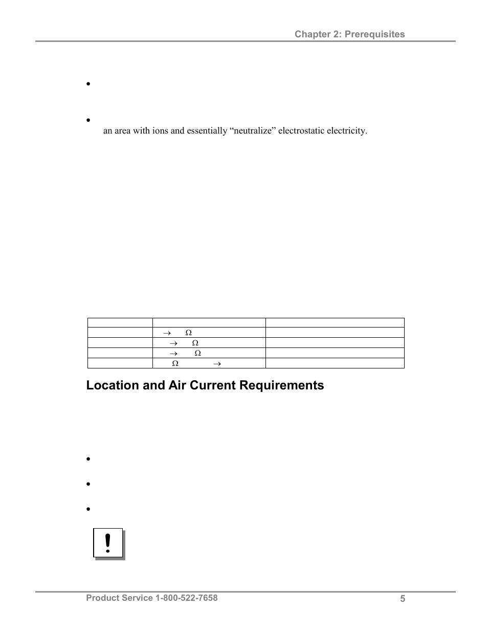 Location and air current requirements, Background on electrostatics or static electricity | Labconco Bulk Powder Stations 3962622 User Manual | Page 9 / 48