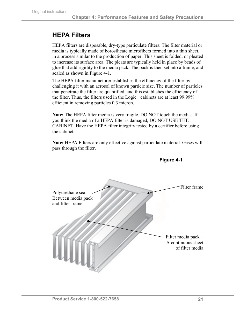 Hepa filters | Labconco Biological Safety Cabinets 34269 Series User Manual | Page 27 / 77