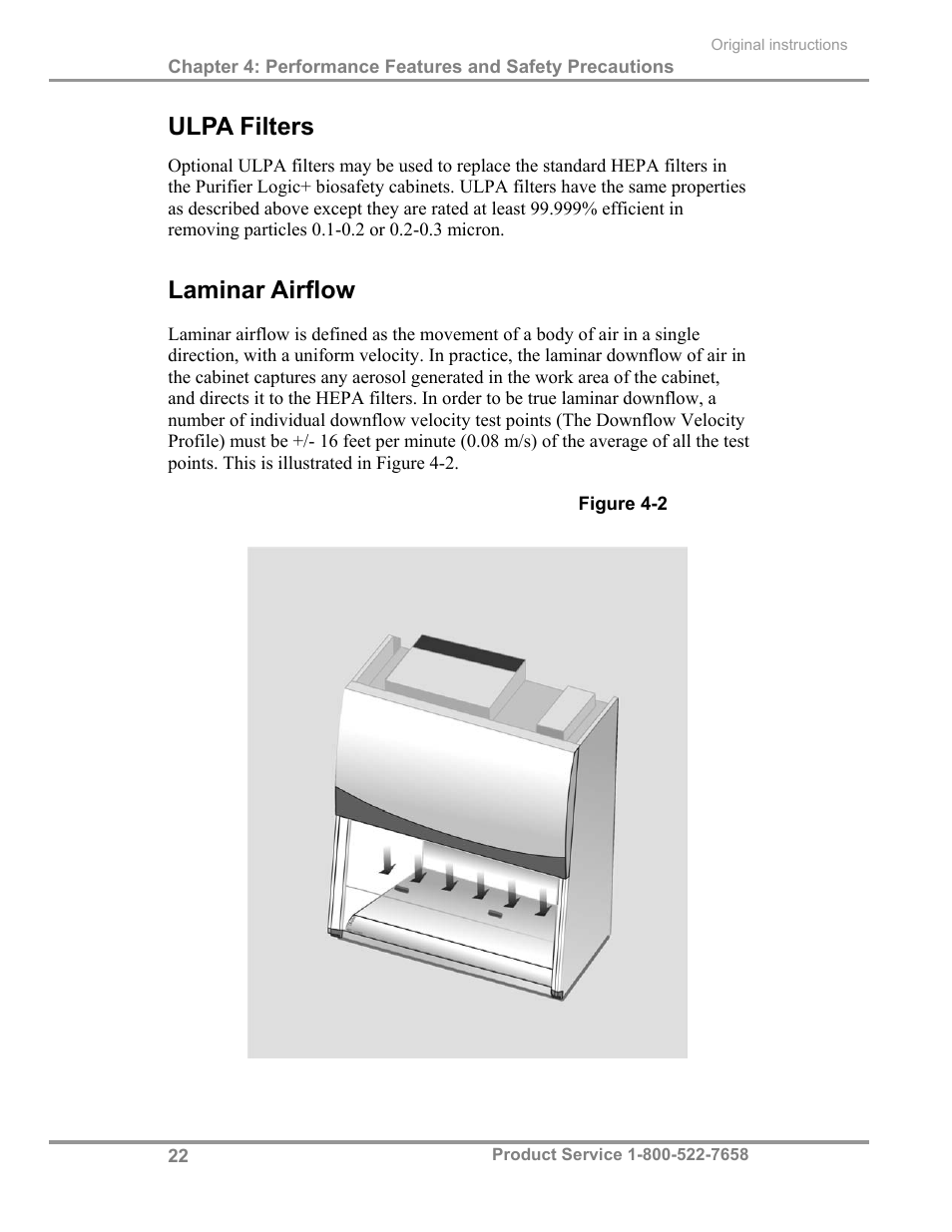 Ulpa filters, Laminar airflow | Labconco Biological Safety Cabinets 34269 Series User Manual | Page 28 / 77
