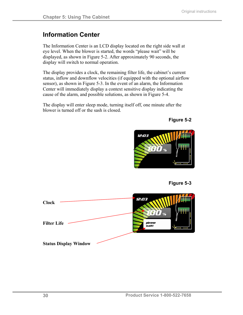 Information center | Labconco Biological Safety Cabinets 34269 Series User Manual | Page 36 / 77