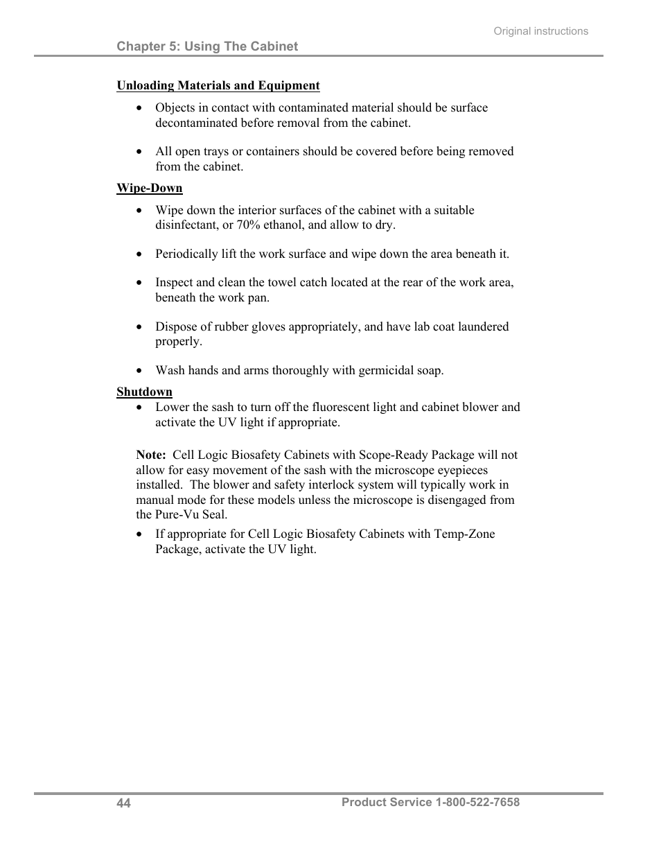 Labconco Biological Safety Cabinets 34269 Series User Manual | Page 50 / 77