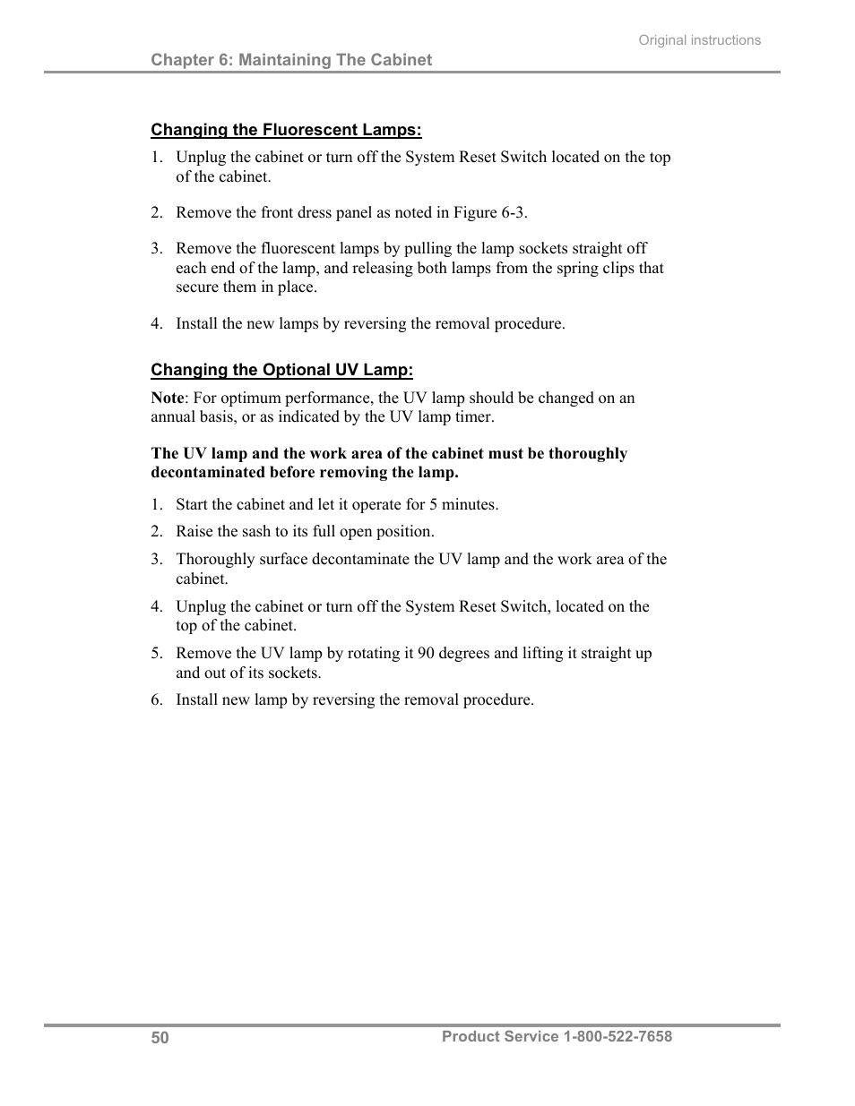 Labconco Biological Safety Cabinets 34269 Series User Manual | Page 56 / 77