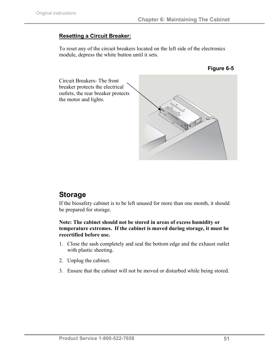 Storage | Labconco Biological Safety Cabinets 34269 Series User Manual | Page 57 / 77