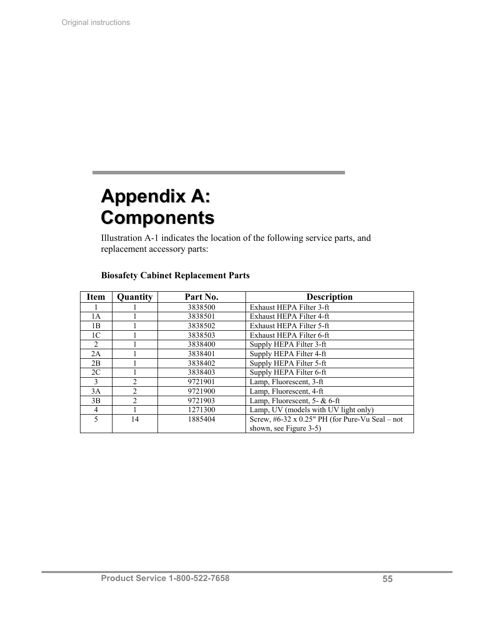 Labconco Biological Safety Cabinets 34269 Series User Manual | Page 61 / 77