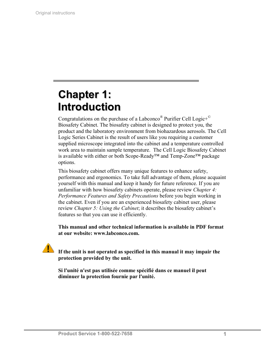 Labconco Biological Safety Cabinets 34269 Series User Manual | Page 7 / 77