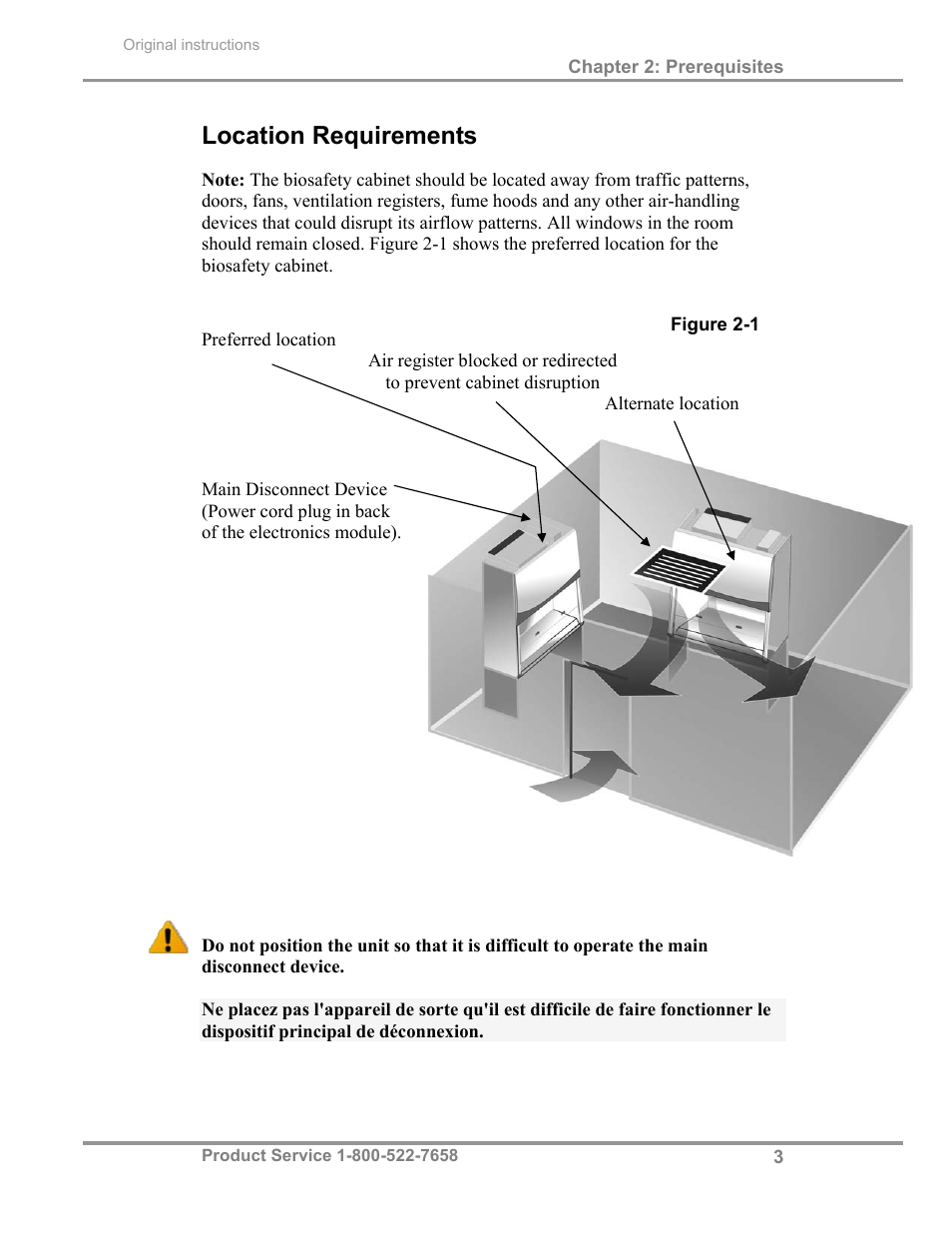Location requirements | Labconco Biological Safety Cabinets 34269 Series User Manual | Page 9 / 77