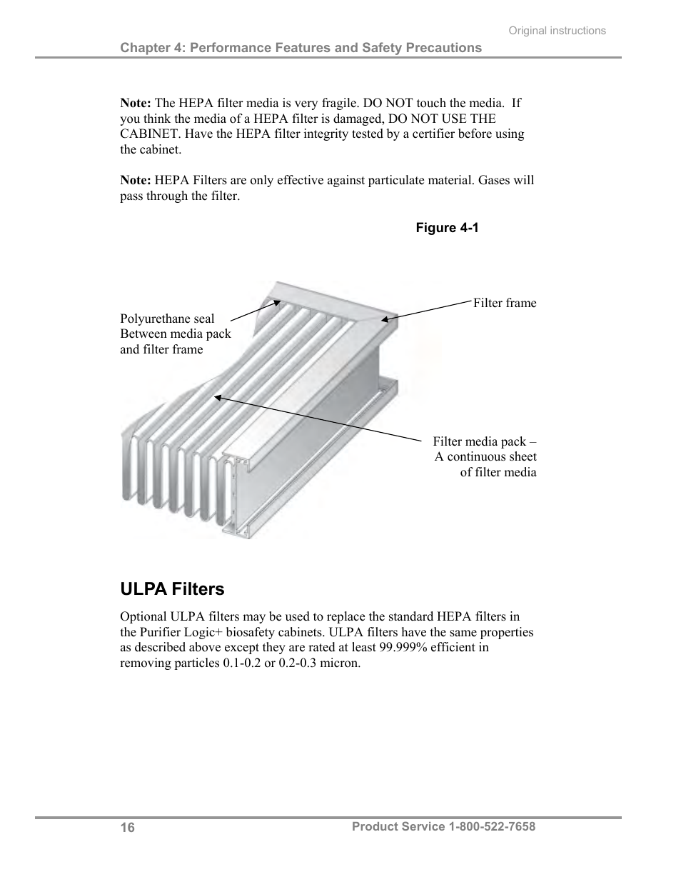 Ulpa filters | Labconco Biological Safety Cabinets 30268 Series User Manual | Page 22 / 61