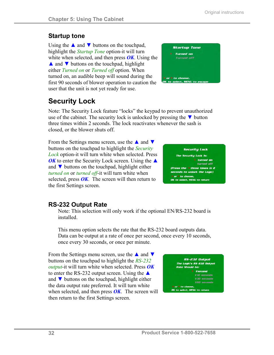 Security lock | Labconco Biological Safety Cabinets 30268 Series User Manual | Page 38 / 61