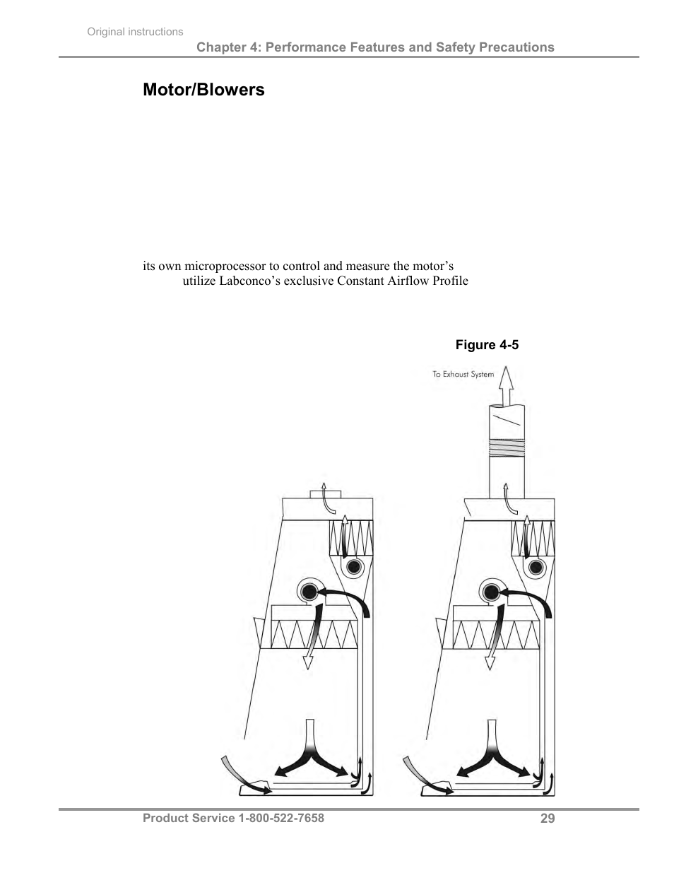 Motor/blowers | Labconco Biological Safety Cabinets 30468 Series User Manual | Page 35 / 71
