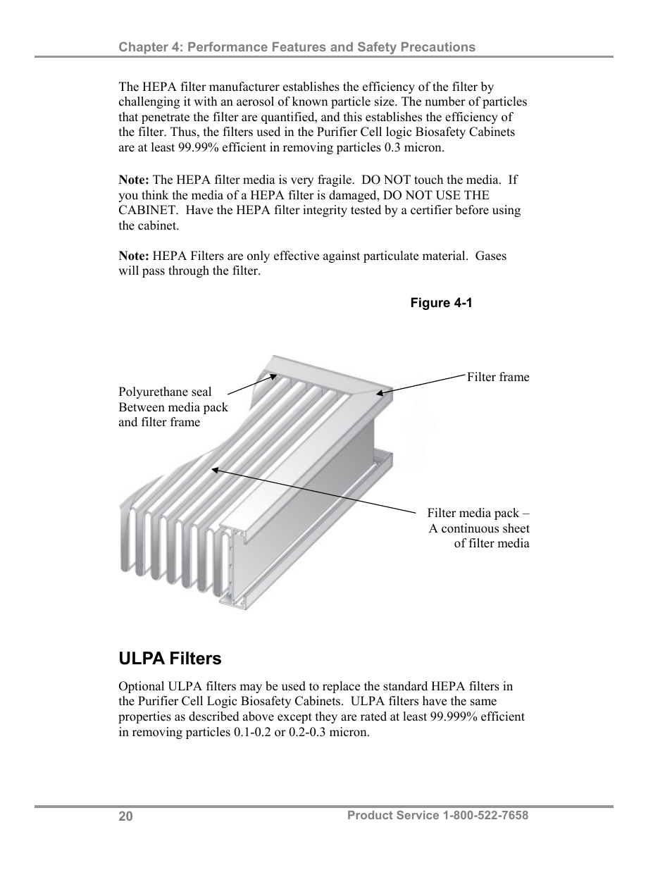 Ulpa filters | Labconco Biological Safety Cabinets 34609 Series User Manual | Page 25 / 85