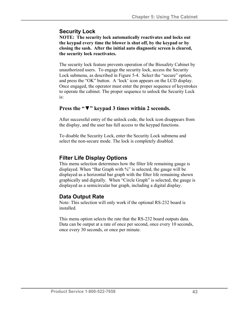 Labconco Biological Safety Cabinets 34609 Series User Manual | Page 48 / 85