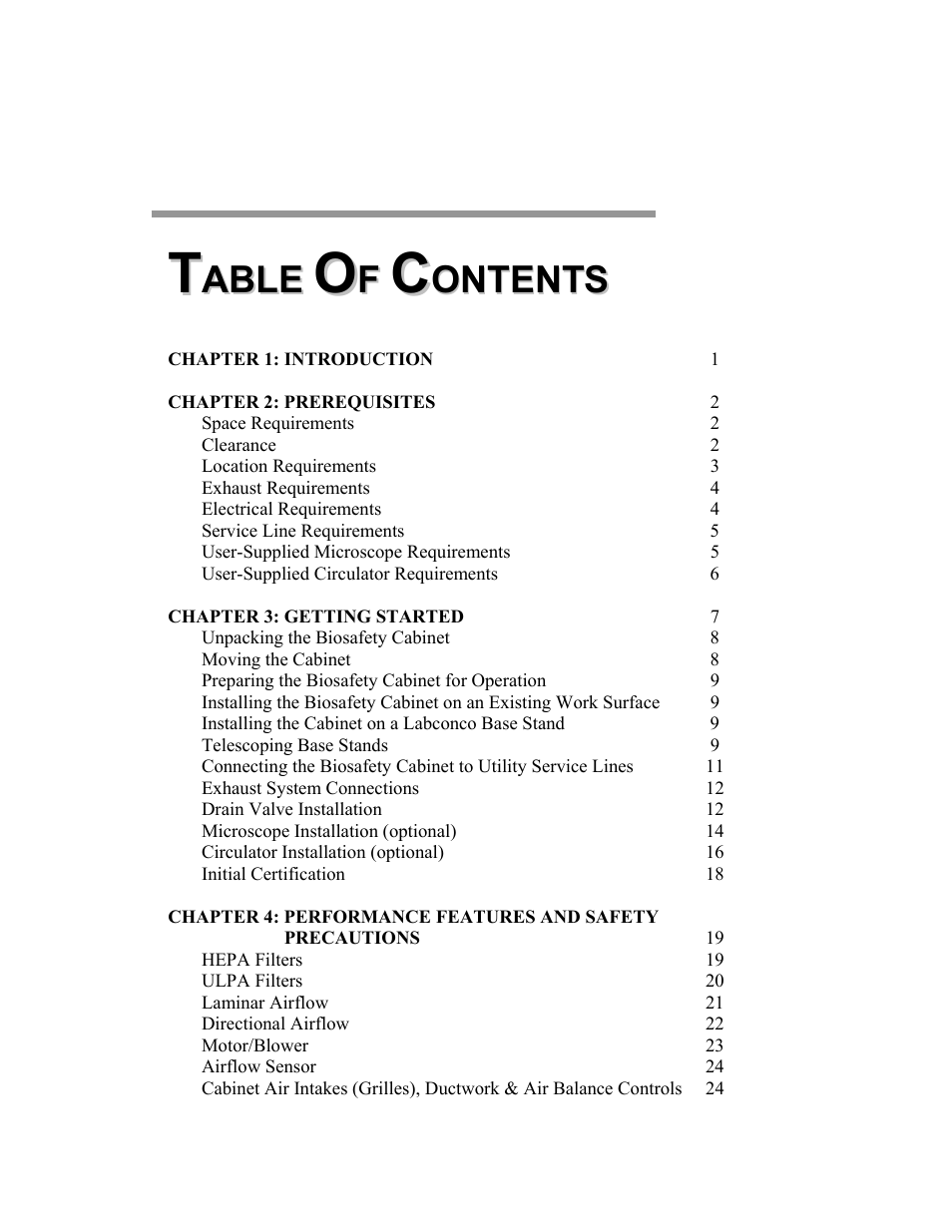 Labconco Biological Safety Cabinets 34610 Series User Manual | Page 3 / 85