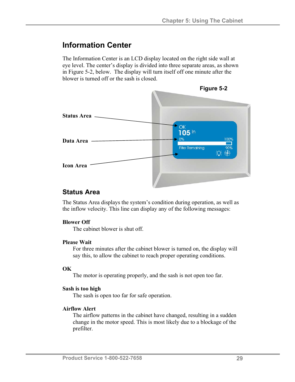 Information center | Labconco Biological Safety Cabinets 34610 Series User Manual | Page 34 / 85