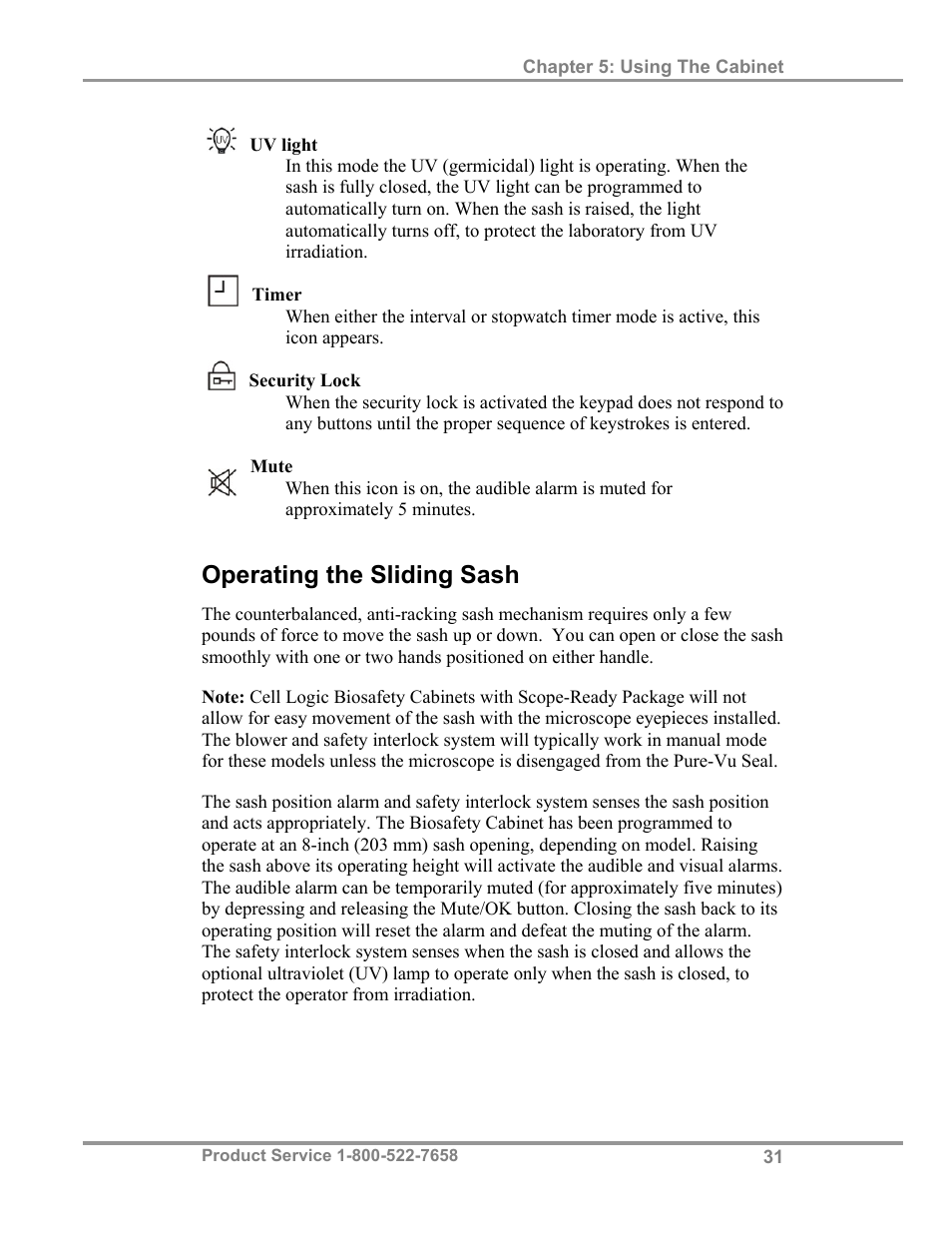 Operating the sliding sash | Labconco Biological Safety Cabinets 34610 Series User Manual | Page 36 / 85