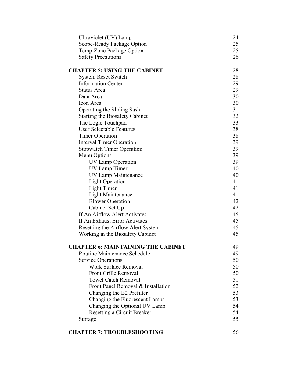 Labconco Biological Safety Cabinets 34610 Series User Manual | Page 4 / 85