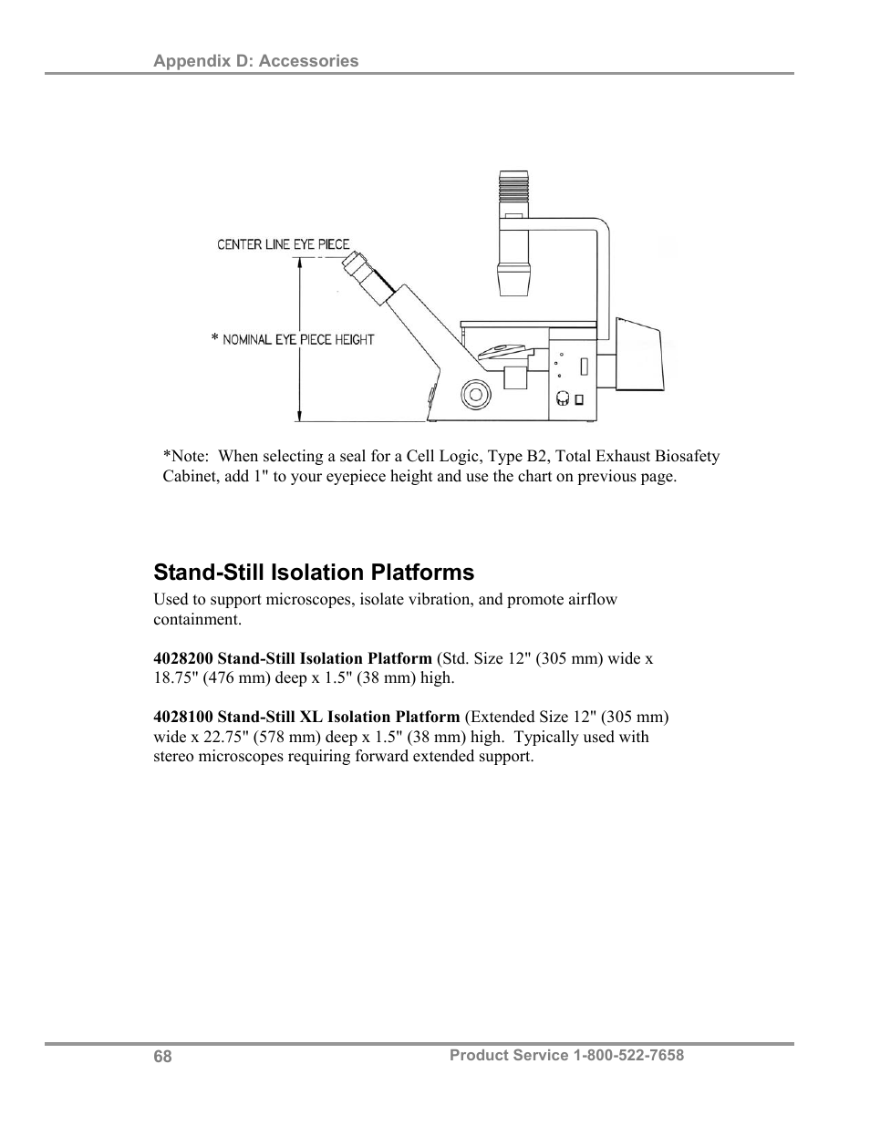 Stand-still isolation platforms | Labconco Biological Safety Cabinets 34610 Series User Manual | Page 73 / 85