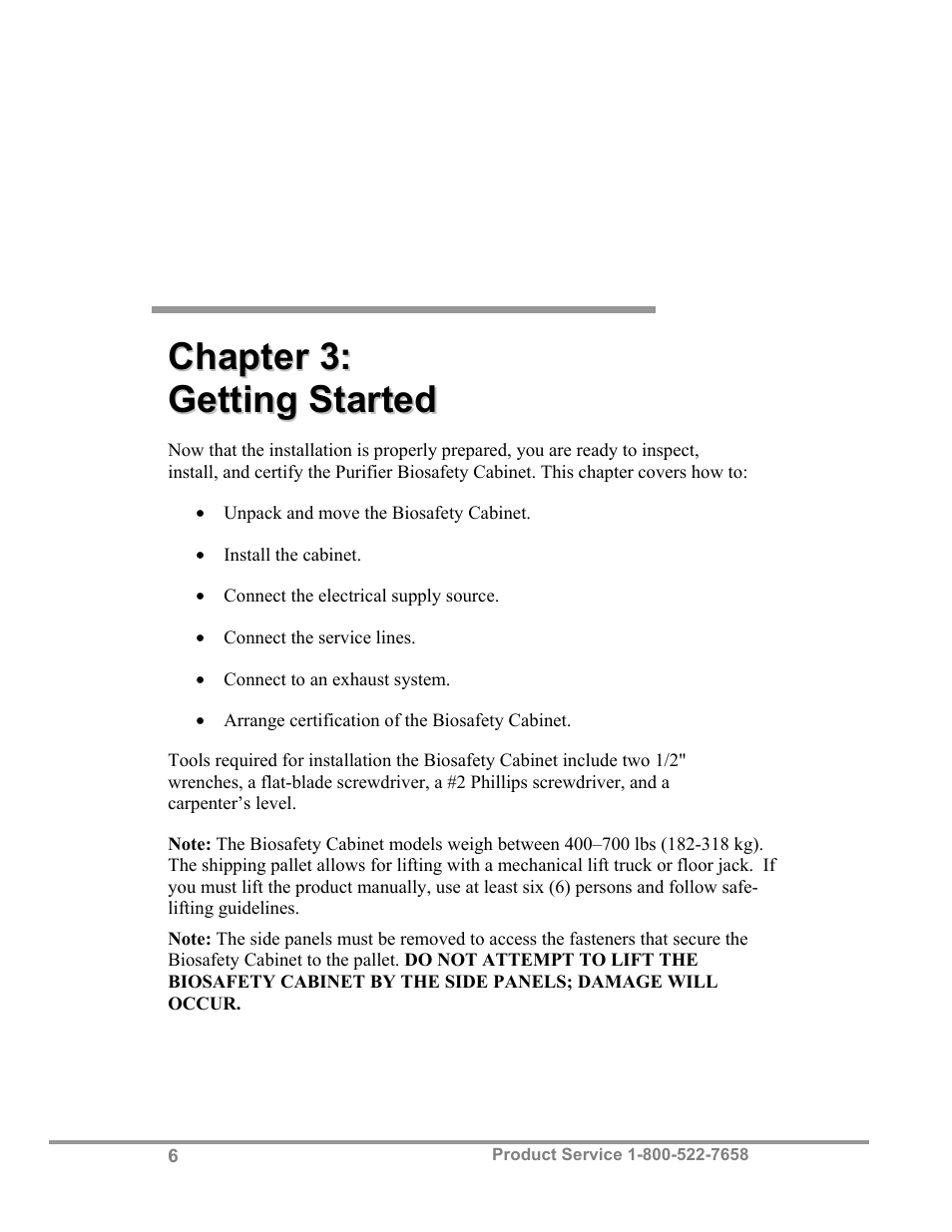 Labconco Biological Safety Cabinets 34610 Series User Manual | Page 11 / 67