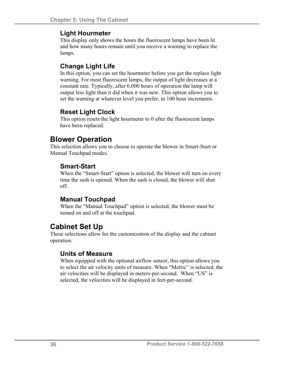 Blower operation, Cabinet set up | Labconco Biological Safety Cabinets 34610 Series User Manual | Page 41 / 67