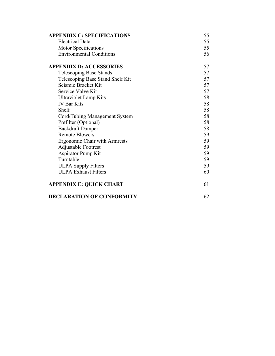 Labconco Biological Safety Cabinets 34610 Series User Manual | Page 5 / 67