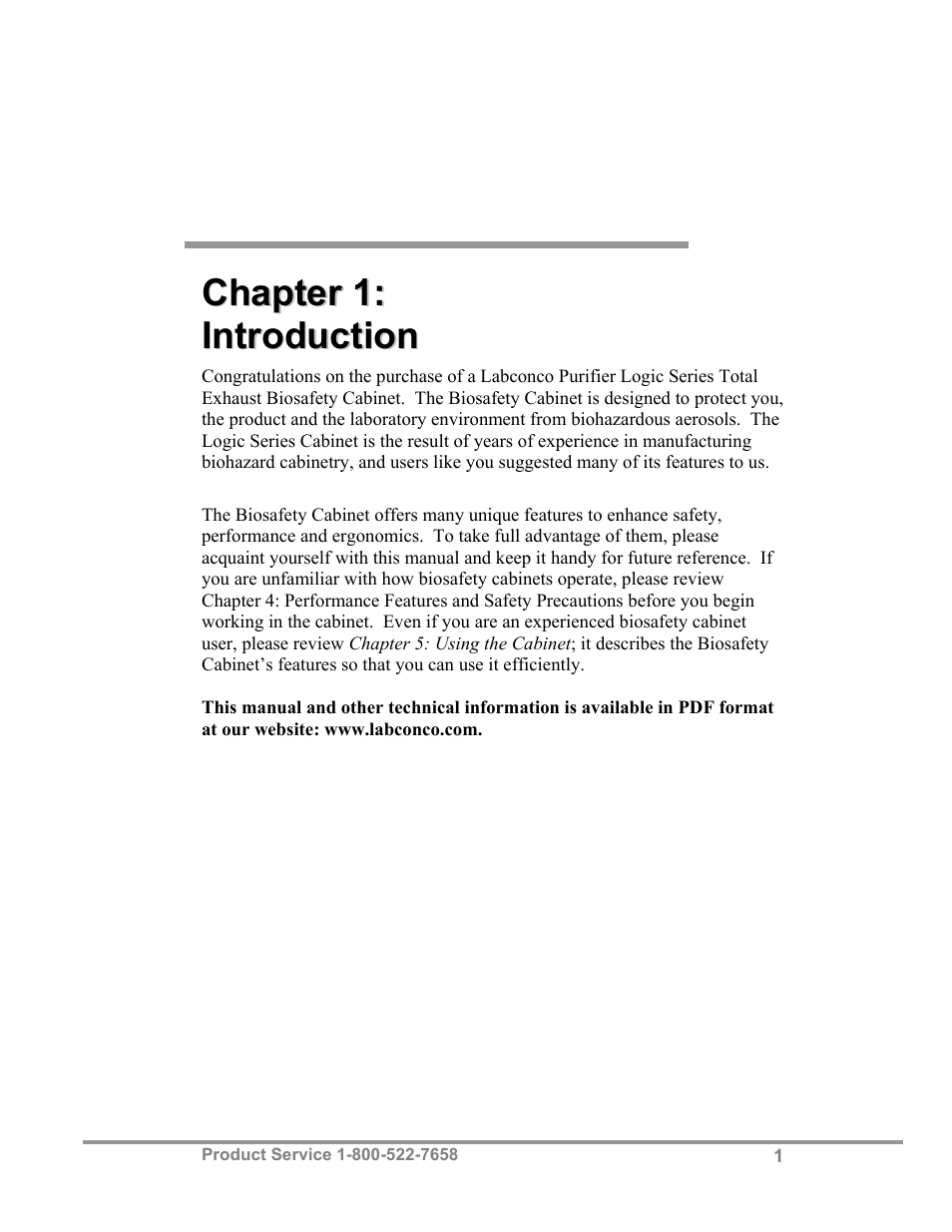 Labconco Biological Safety Cabinets 34610 Series User Manual | Page 6 / 67