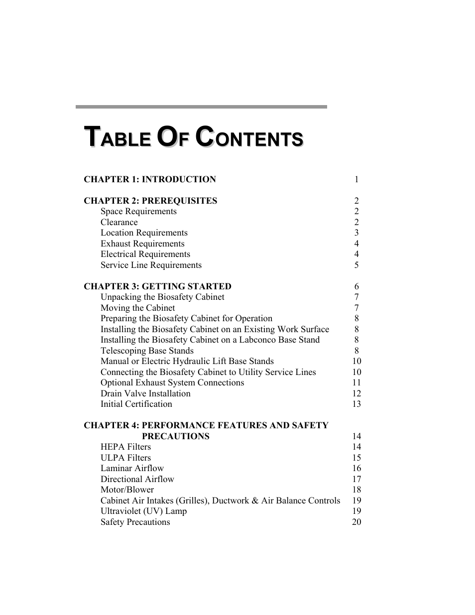 Labconco Biological Safety Cabinets 34608 Series User Manual | Page 3 / 69