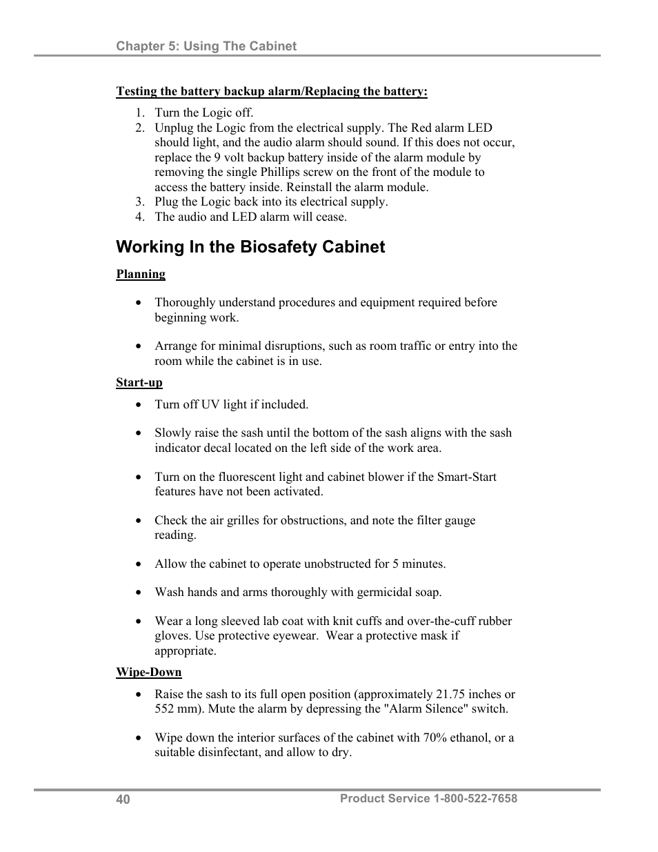 Working in the biosafety cabinet | Labconco Biological Safety Cabinets 34608 Series User Manual | Page 45 / 69