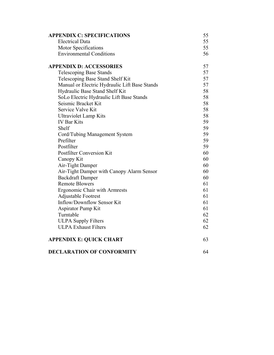 Labconco Biological Safety Cabinets 34608 Series User Manual | Page 5 / 69