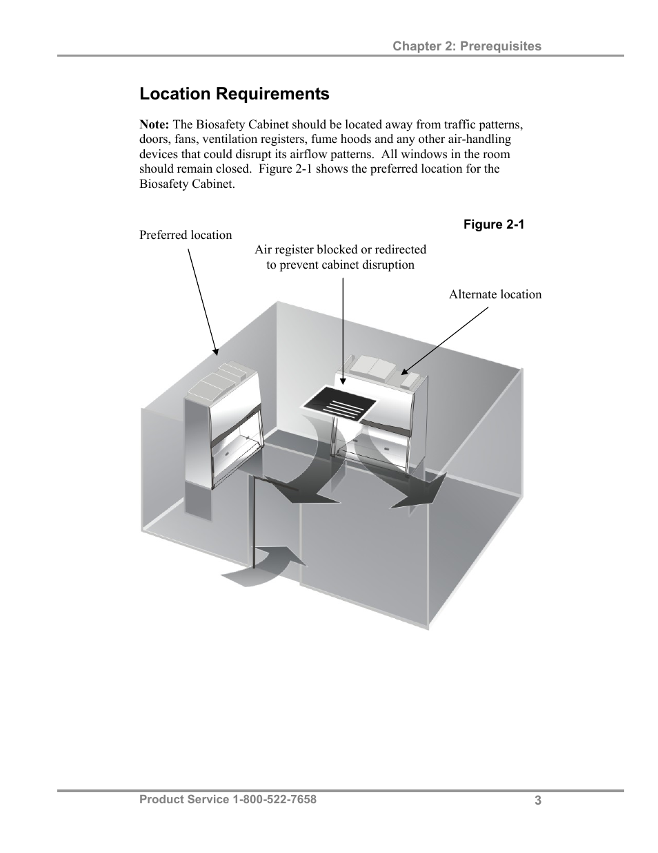 Location requirements | Labconco Biological Safety Cabinets 34608 Series User Manual | Page 8 / 69