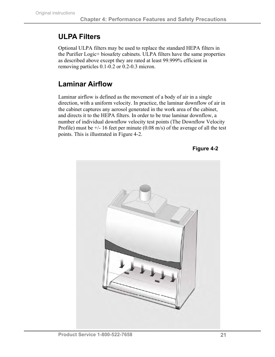 Ulpa filters, Laminar airflow | Labconco Total Exhaust Biological Safety Cabinets 34368 Series User Manual | Page 27 / 76