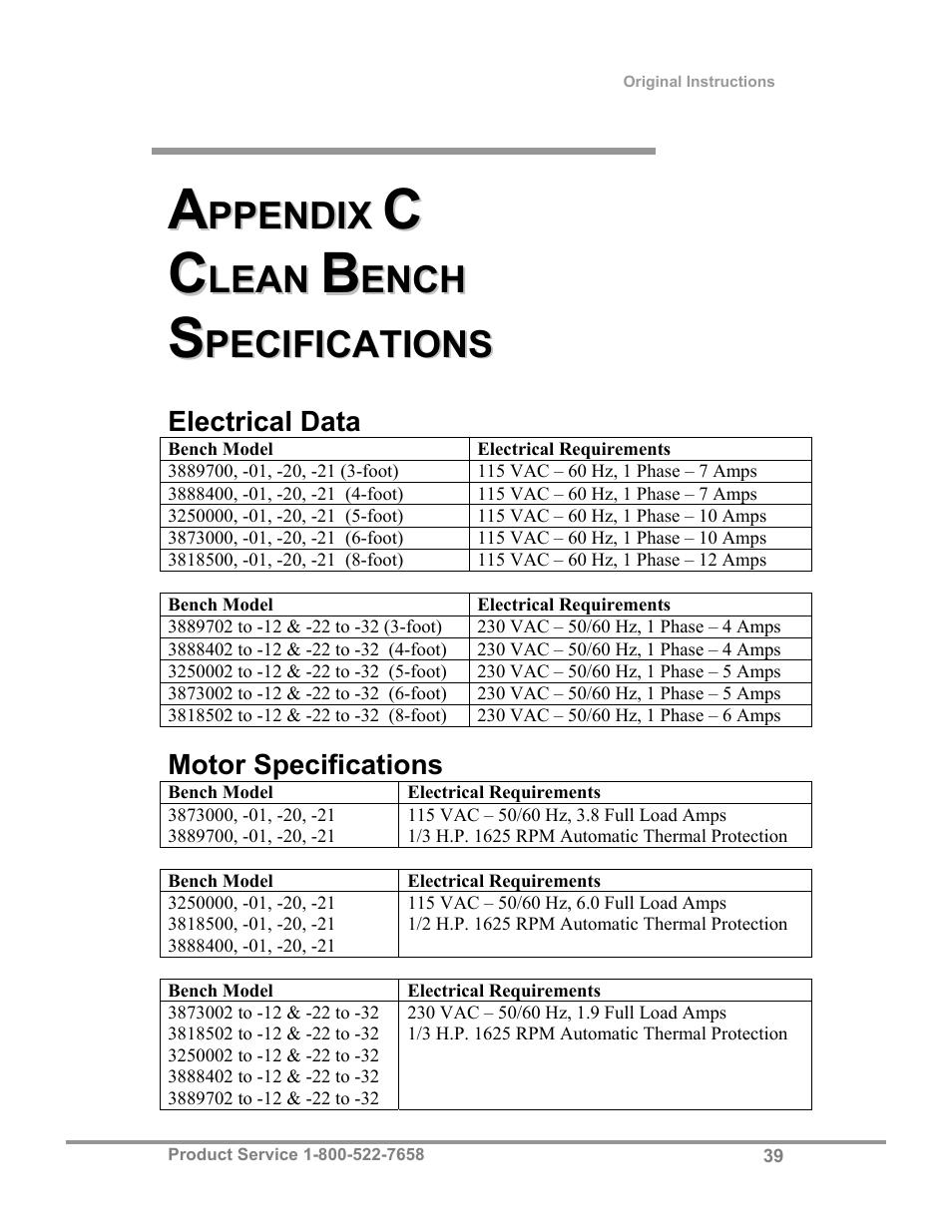Labconco Purifie Horizontal Clean Benches 38185 Series, 8' User Manual | Page 43 / 53