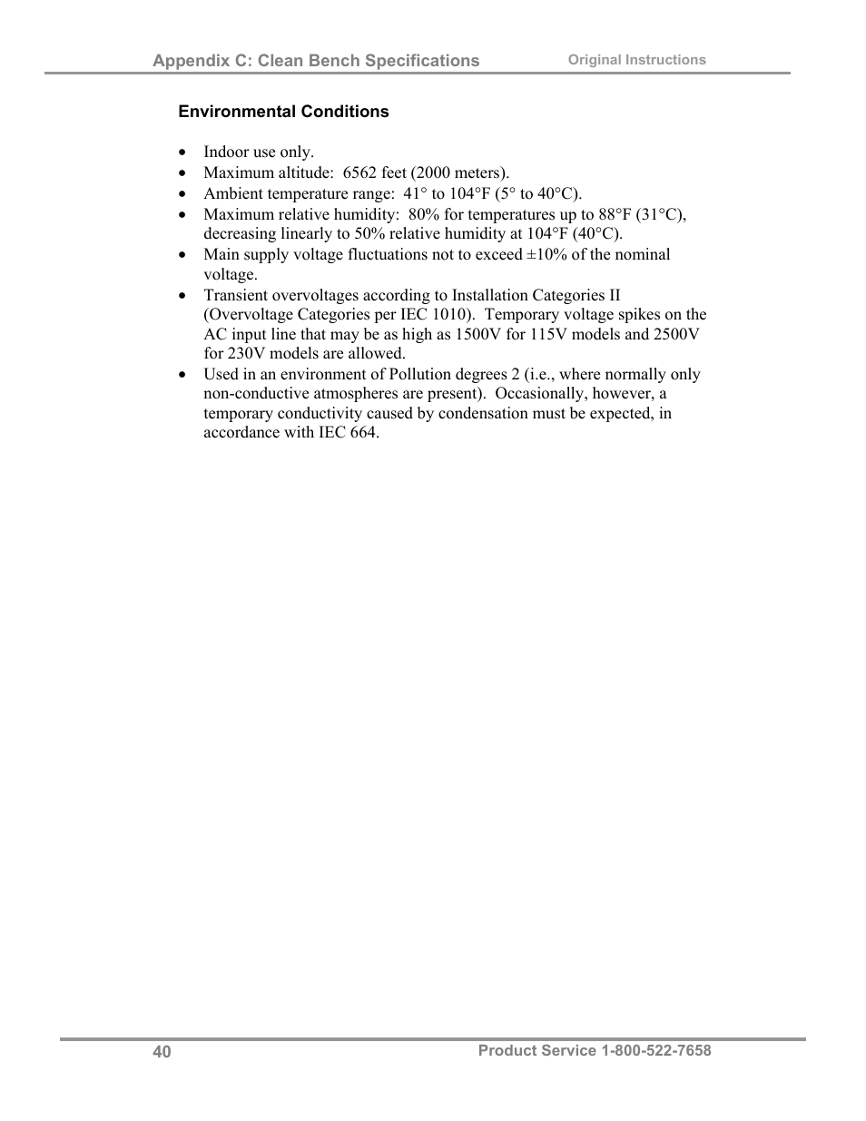 Labconco Purifie Horizontal Clean Benches 38185 Series, 8' User Manual | Page 44 / 53