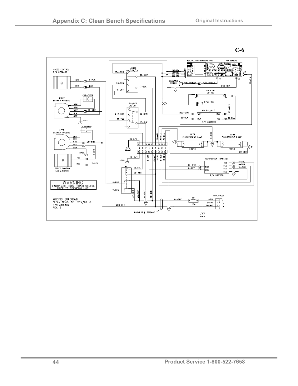 Labconco Purifie Horizontal Clean Benches 38185 Series, 8' User Manual | Page 48 / 53