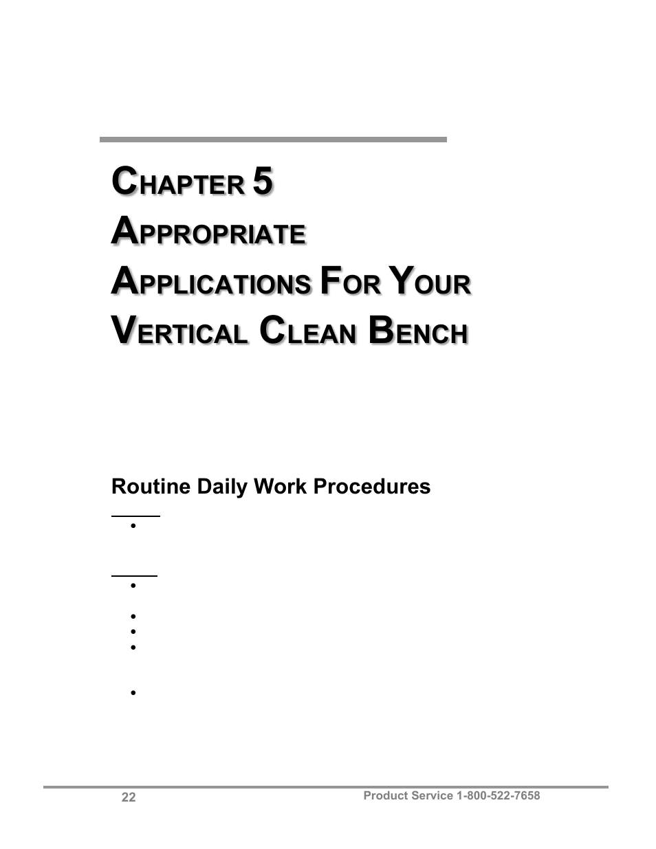 Hapter, Ppropriate, Pplications | Ertical, Lean, Ench | Labconco Purifie Horizontal Clean Benches 3970424 User Manual | Page 26 / 57