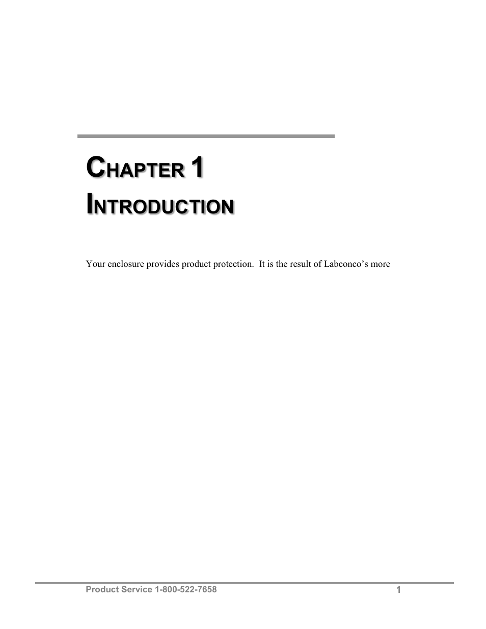 Hapter, Ntroduction | Labconco Purifie Horizontal Clean Benches 3970424 User Manual | Page 5 / 57