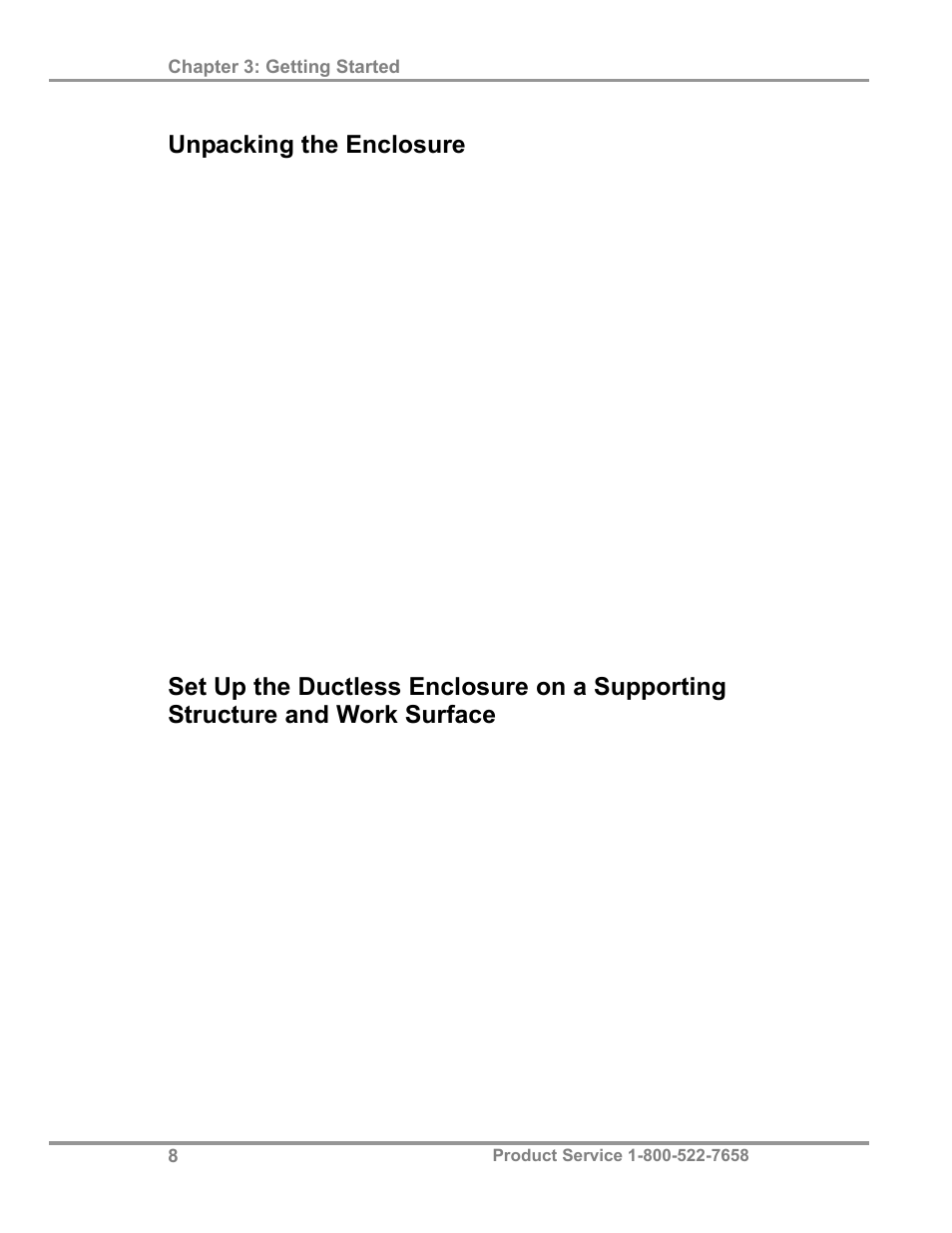 Unpacking the enclosure | Labconco Paramoun Ductless Enclosures 69636 Series, 6' Widths User Manual | Page 13 / 80