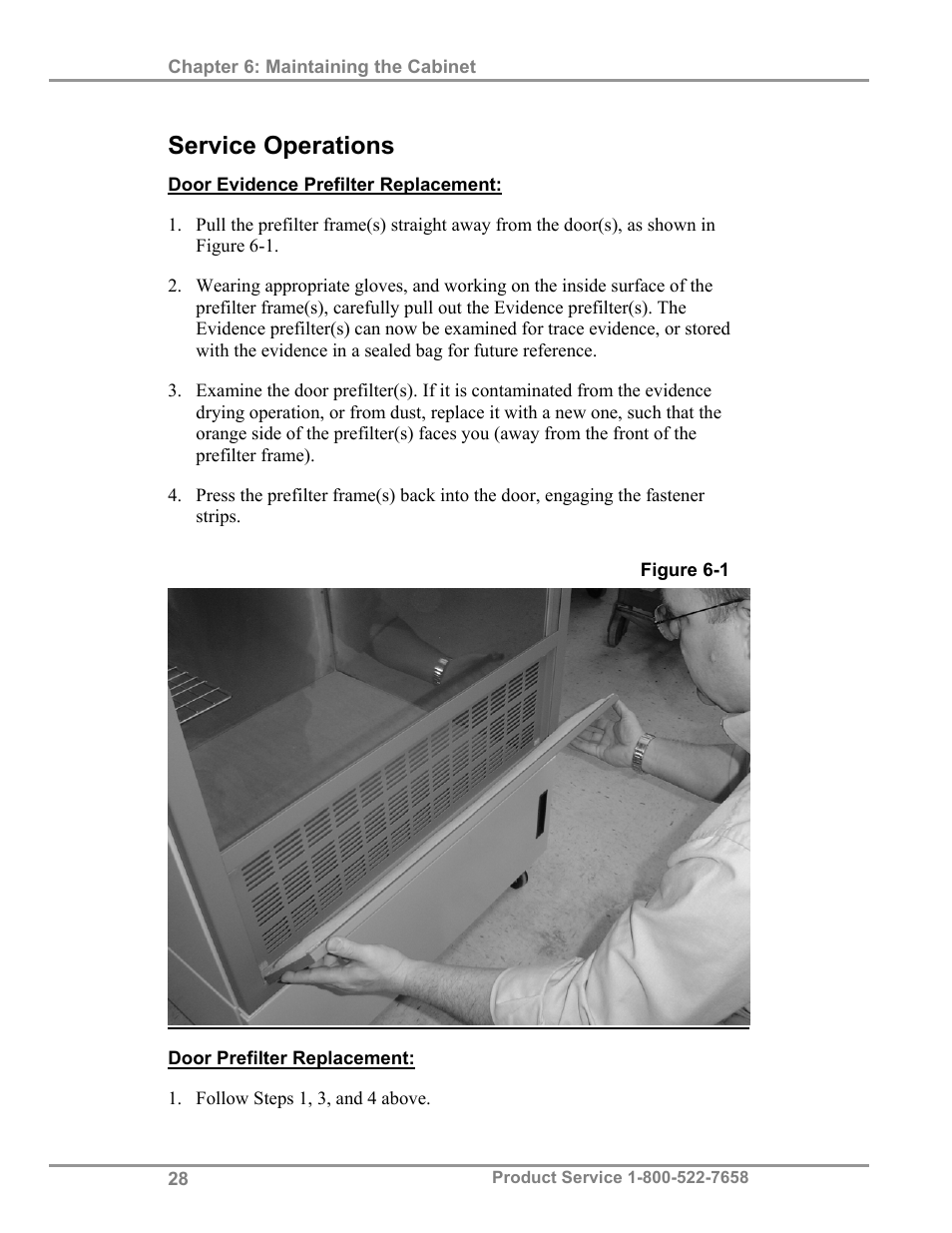 Service operations | Labconco Protecto Series Evidence Drying Cabinets 3400004 User Manual | Page 32 / 43