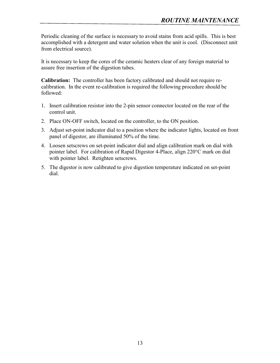 Labconco Rapid Digestors 23080 User Manual | Page 12 / 30