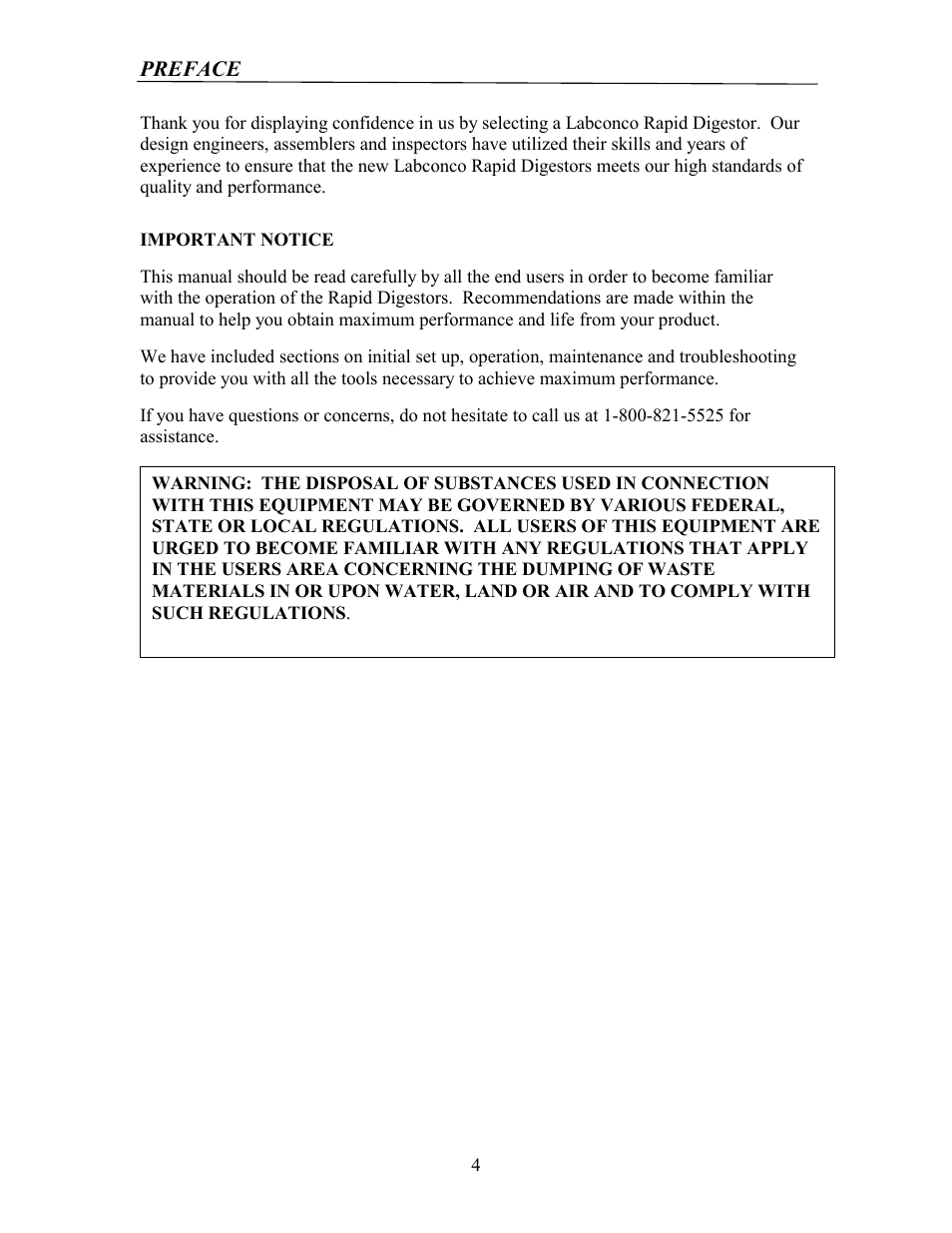 Labconco Rapid Digestors 23080 User Manual | Page 3 / 30