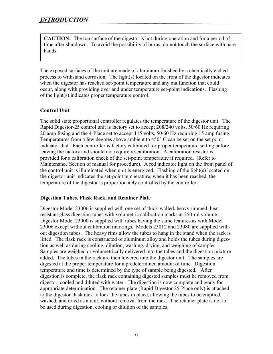 Labconco Rapid Digestors 23080 User Manual | Page 5 / 30