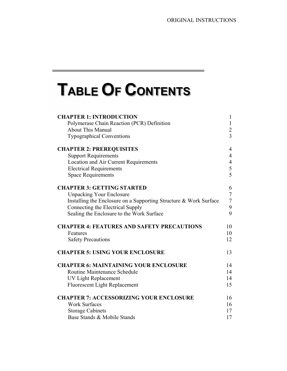 Able, Ontents | Labconco Purifie Non-Ventilated PCR & Tissue Culture Enclosures 3952420 User Manual | Page 3 / 27