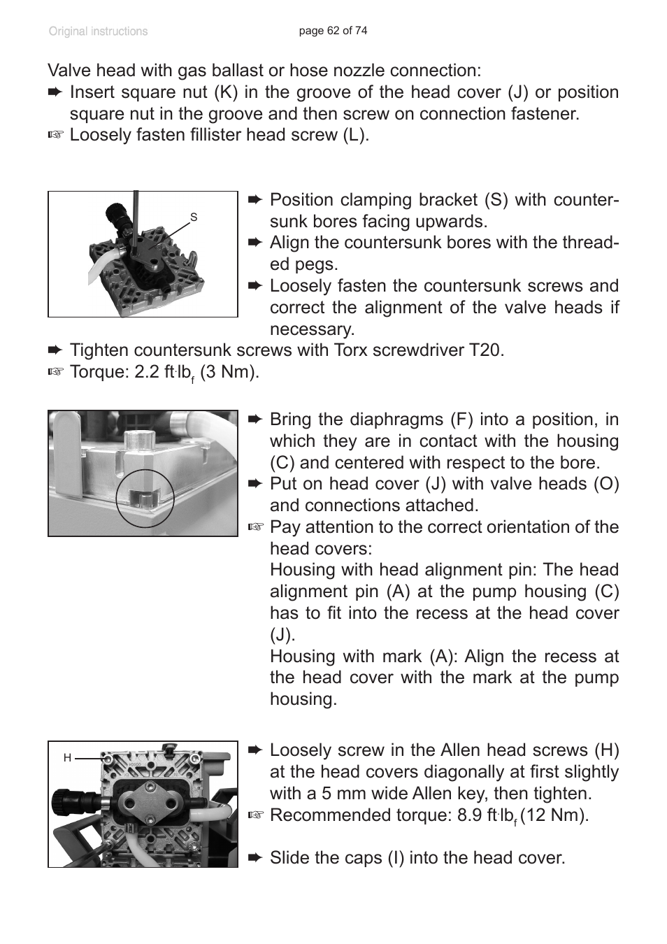 Labconco VACUUBRAND Diaphragm Pump 7393000 User Manual | Page 62 / 74