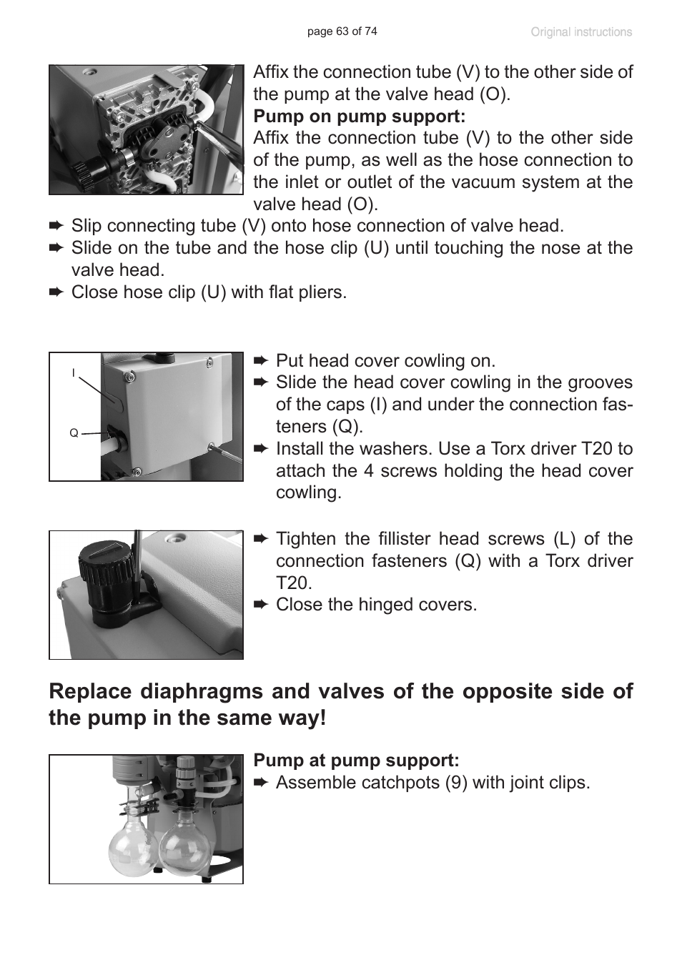 Labconco VACUUBRAND Diaphragm Pump 7393000 User Manual | Page 63 / 74