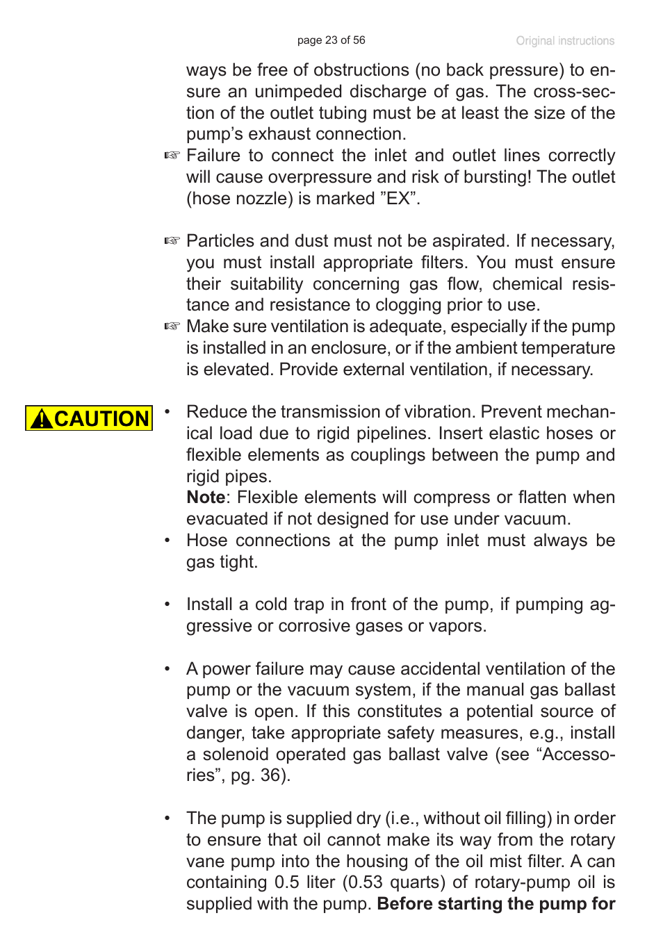 Labconco VACUUBRAND HYBRID Rotary Vane Pump 7584000 User Manual | Page 23 / 56