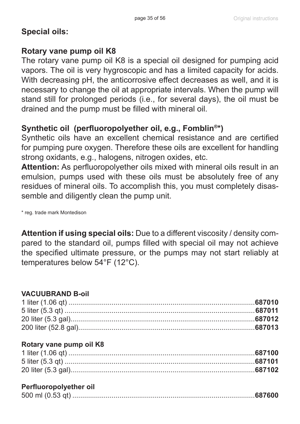 Labconco VACUUBRAND HYBRID Rotary Vane Pump 7584000 User Manual | Page 35 / 56